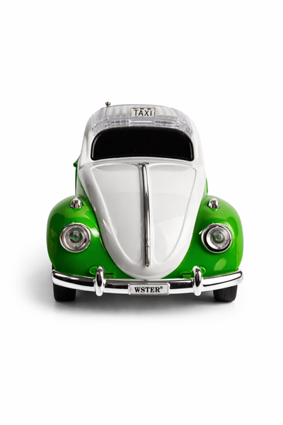 WS-1958BT Nostaljik Araba Görünümlü LED Işıklı Bluetooth,Hafıza Kartı,Usb Bellek,Aux Ve Radyo Destekli Hoparlör Yşil