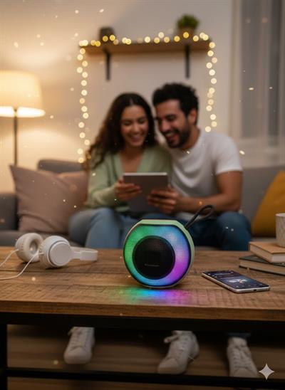 X-811 RGB Işıklı Taşınabilir Bluetooth Hoparlör – Güçlü Ses, USB & AUX Yeşil