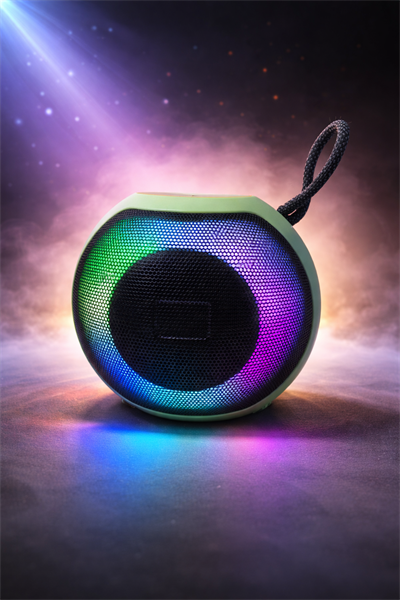 X-811 RGB Işıklı Taşınabilir Bluetooth Hoparlör – Güçlü Ses, USB & AUX Yeşil