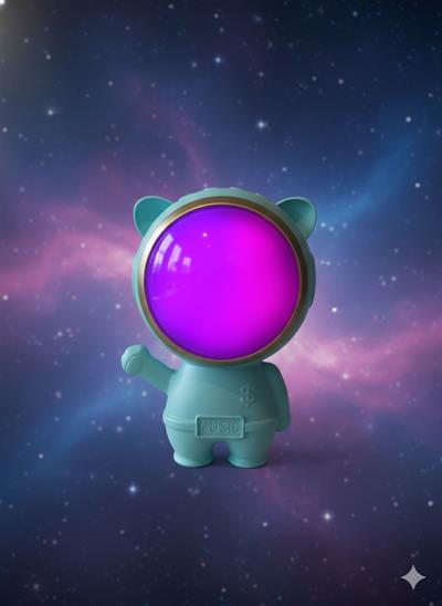 X-878 Astronot Figürlü RGB Işıklı Bluetooth Hoparlör USB & TF Kart Destekli Mavi