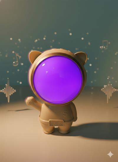 X-878 Astronot Figürlü RGB Işıklı Bluetooth Hoparlör USB & TF Kart Destekli Bej
