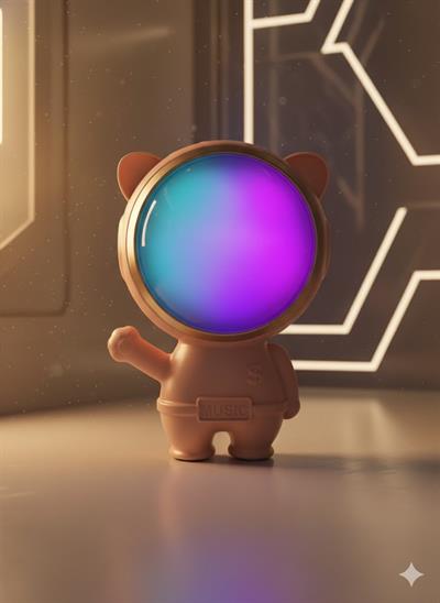 X-878 Astronot Figürlü RGB Işıklı Bluetooth Hoparlör USB & TF Kart Destekli Pembe