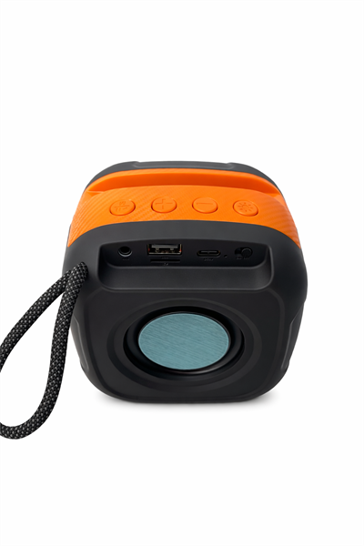 X-933 RGB Işıklı Taşınabilir Bluetooth Hoparlör – Güçlü Ses, USB & AUX Turuncu