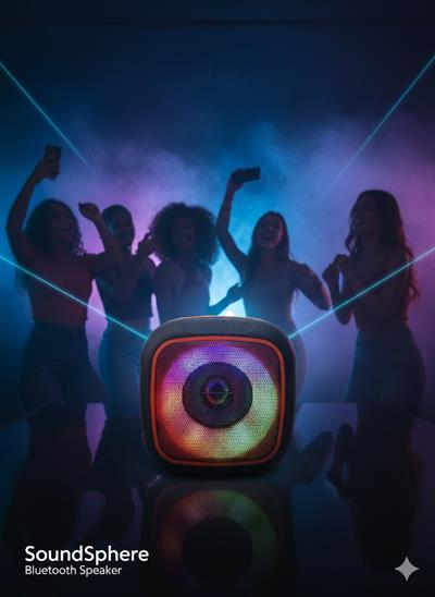 X-933 RGB Işıklı Taşınabilir Bluetooth Hoparlör – Güçlü Ses, USB & AUX Turuncu