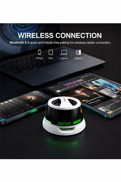 G200 Cepini Mıknatıslı Bluetooth Speaker  iPhone android Telefon standı  5W Mini RGB Beyaz