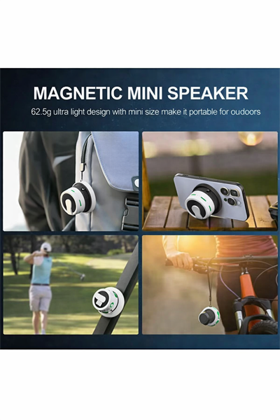 G200 Cepini Mıknatıslı Bluetooth Speaker  iPhone android Telefon standı  5W Mini RGB Beyaz