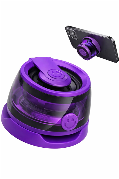G200 Cepini Mıknatıslı Bluetooth Speaker  iPhone android Telefon standı  5W Mini RGB Mor