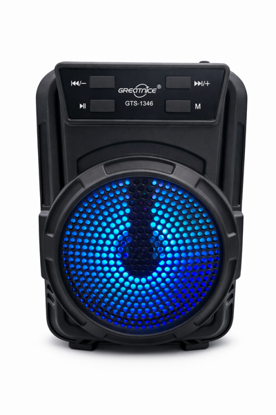 GTS-1346 LED Işıklı Mikrofonlu Bluetooth Hoparlör Siyah