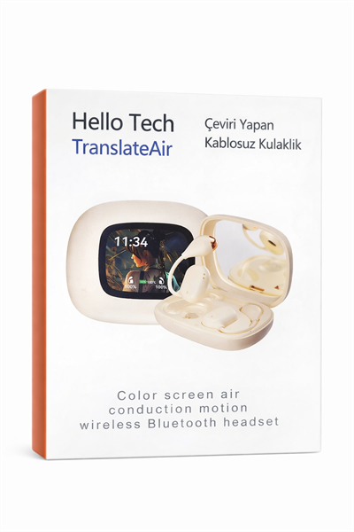 Hellotech AI Language Translator Air Kulaklık, Dokunmatik Ekranlı Sınırları Kaldıran Akıllı Çeviri 