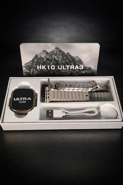 HK 10 ULTRA  3 Akıllı Saat - Nabız Ölçer, Spor Modları, Bildirim, Uzun Batarya