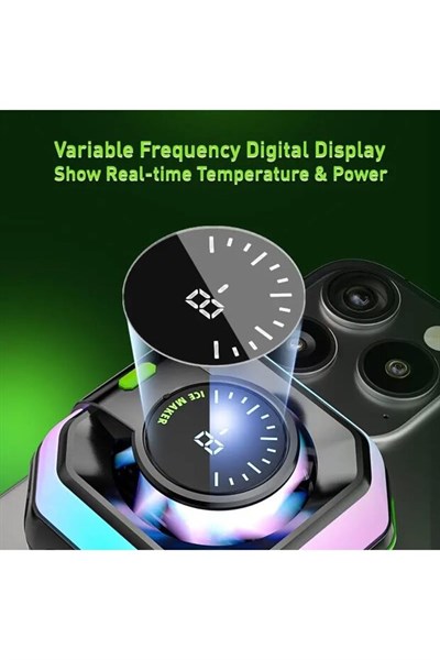 HK-5 Pro Manyetik Telefon Soğutucu | Çıkarılabilir Tutacaklı, Yarı İletken Güçlü Soğutma Fanı, RGB Işıklı Gaming Cooler, iOS & Android Uyumlu