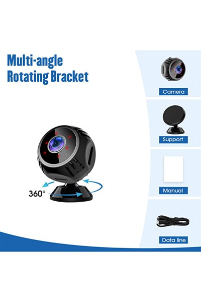 i-CAM Mini WiFi Güvenlik Kamerası – 1080P Full HD, 140° Geniş Açı, Akıllı Uzaktan İzleme