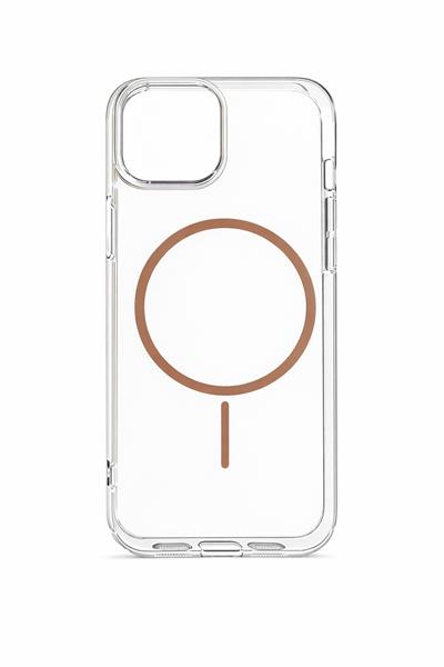 İPhone 11 Uyumlu Magsafei Renkli Sert Mika Sararmaz Kılıf Kahve Rengi-