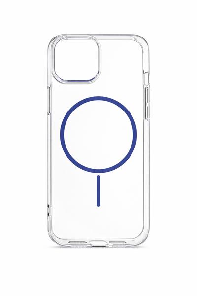 İPhone 12-12 Pro Uyumlu Magsafei Renkli Sert Mika Sararmaz Kılıf Mavi