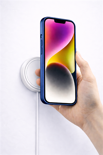 İPhone 13 Pro Uyumlu İPhone 17 Pro Görünümlü Magsafeli Kamera Kamera Lensli Kılıf Mavi