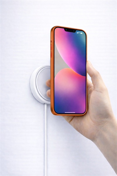 İPhone 13 Pro Uyumlu İPhone 17 Pro Görünümlü Magsafeli Kamera Kamera Lensli Kılıf Turuncu