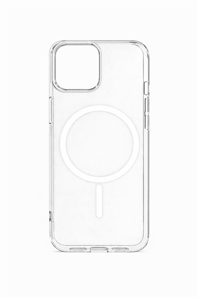 İPhone 16 Pro Uyumlu Magsafei Renkli Sert Mika Sararmaz Kılıf Beyaz