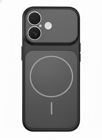 İPhone 16 Uyumlu İPhone 17 Görünümlü Magsafeli Kamera Kamera Lensli Kılıf Siyah