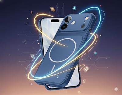 İPhone 16 Uyumlu İPhone 17 Görünümlü Magsafeli Kamera Kamera Lensli Kılıf Mavi