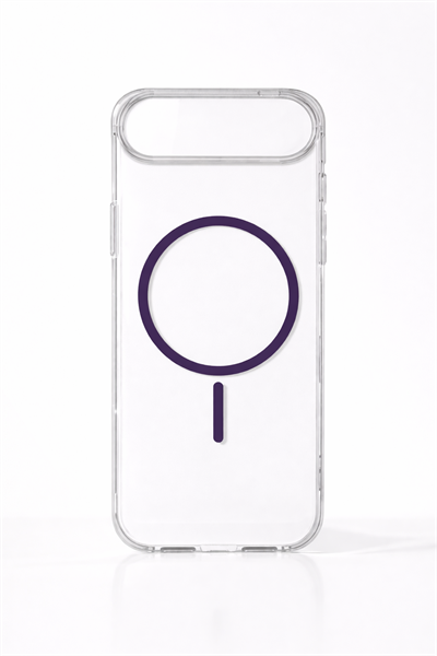 İPhone 17 Air Uyumlu Magsafei Renkli Sert Mika Sararmaz Kılıf Lacivert