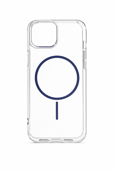 İPhone 17 Pro Uyumlu Magsafei Renkli Sert Mika Sararmaz Kılıf Lacivert
