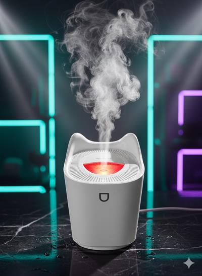 Ferro K3 Taşınabilir 2 Litre Hava Nemlendirici - Atmosfer Işıklı Ultrasonik Buhar Makinesi Beyaz