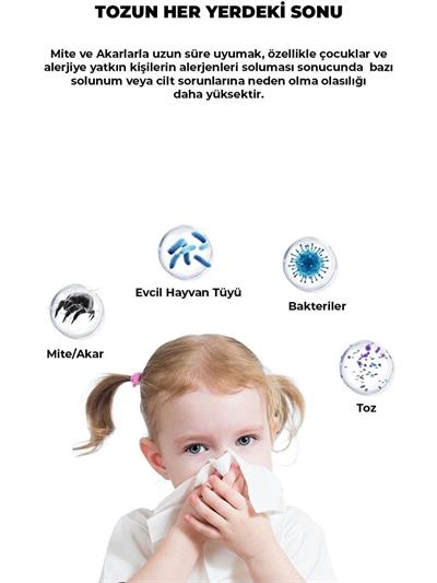 Kablosuz Mini Şarjlı Uv-C Işınlı Çarşaf - Koltuk - Tüy Temizleme El Gırgır Süpürgesi