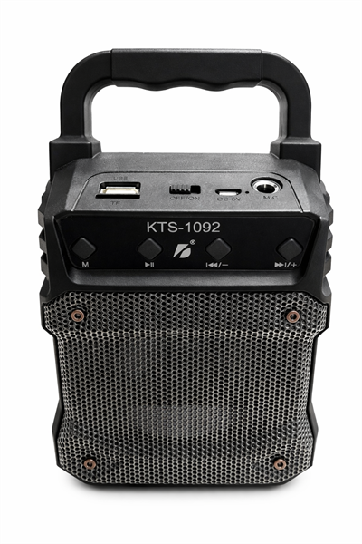 KTS-1092 RGB Işıklı Taşınabilir Bluetooth Hoparlör – Mikrofon Girişli, USB/TF/AUX Destekli Güçlü Ses Sistemi