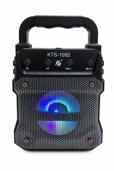 KTS-1092 RGB Işıklı Taşınabilir Bluetooth Hoparlör – Mikrofon Girişli, USB/TF/AUX Destekli Güçlü Ses Sistemi