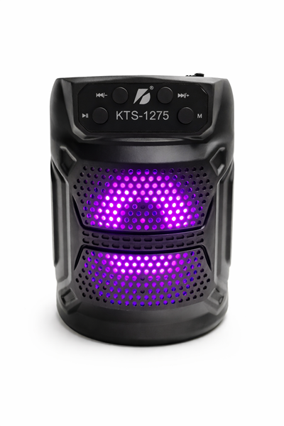 KTS-1276 RGB Işıklı Taşınabilir Bluetooth Hoparlör USB & TF Kart Destekli Güçlü Ses