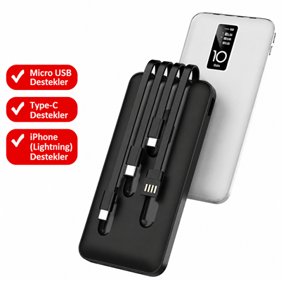 KP-17 10.000mAh Dijital Göstergeli Tüm Telefonlarla Uyumlu Powerbank