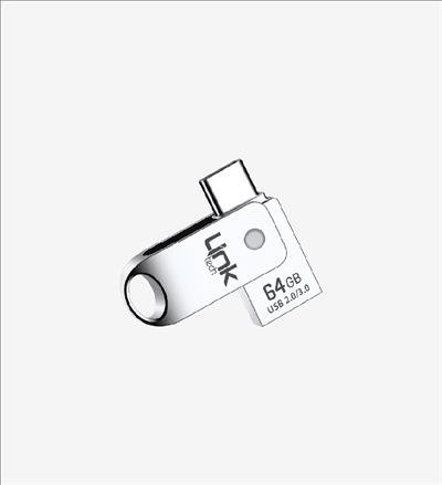 LinkTech C264 Premium Dual 30mb/s 64GB Tip-C USB OTG Flash Bellek
