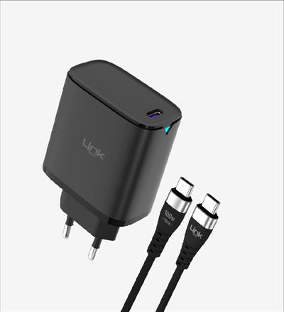 LinkTech C316 Strong GaN Type-C Kablolu 45W Hızlı Şarj Adaptörü  