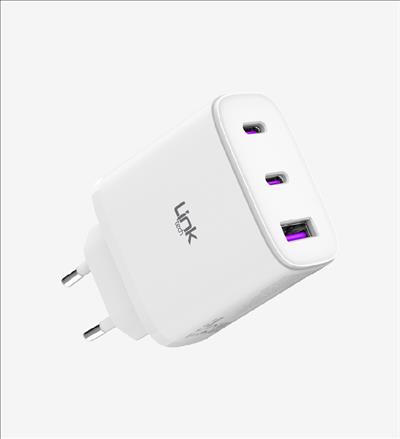 LinkTech C317 Safe 3 Çıkışlı 45W Hızlı Şarj Adaptörü 