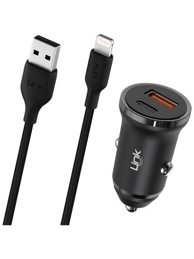 LinkTech C484 ECO Çevre Dostu PD 20W Dual Power Delivery Araç Şarj Aleti 