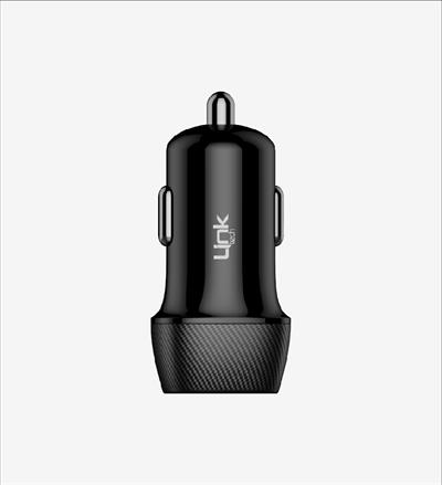 LinkTech C491 Safe Karbon Görünümlü Micro USB Kablolu 12W Araç Şarj Aleti