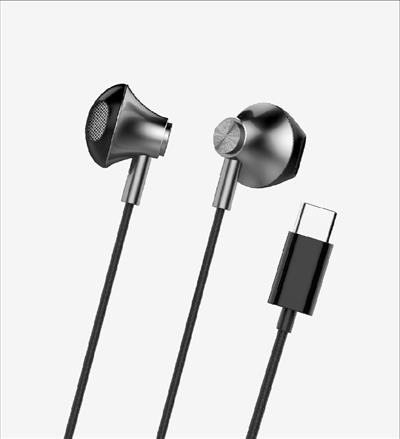 LinkTech H336 Spor Yüksek Baslı Silikonlu Kablolu  Kulaklık Type-C
