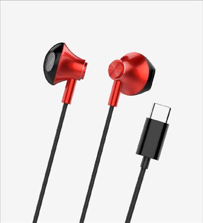 LinkTech H336 Spor Yüksek Baslı Silikonlu Kablolu  Kulaklık Type-C