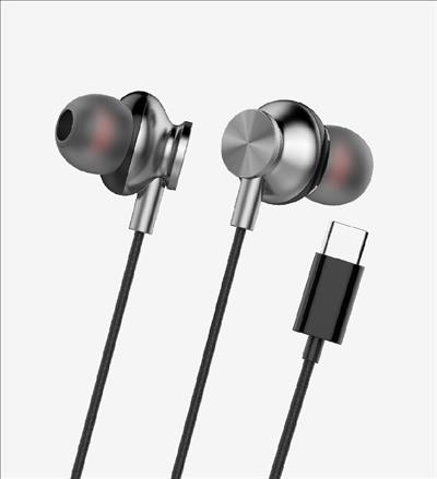 LinkTech H341 Spor Yüksek Baslı Silikonlu Kablolu Kulaklık Type-C