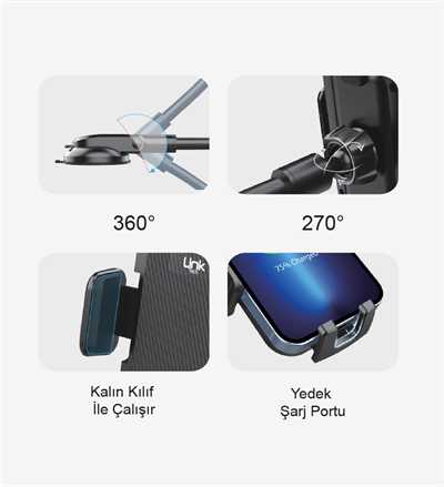LinkTech H769 Araç İçi Telefon Tutacağı