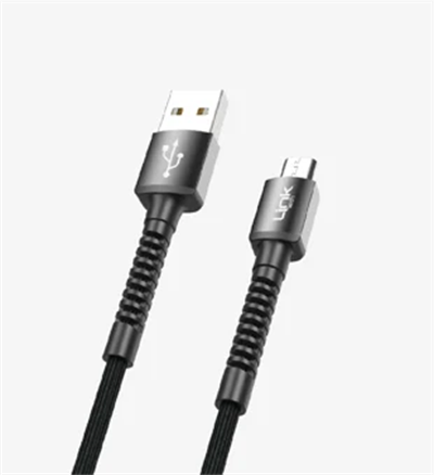 LinkTech K551 Safe & Fast 1m Örgülü Metal Başlı Micro USB Şarj Kablosu