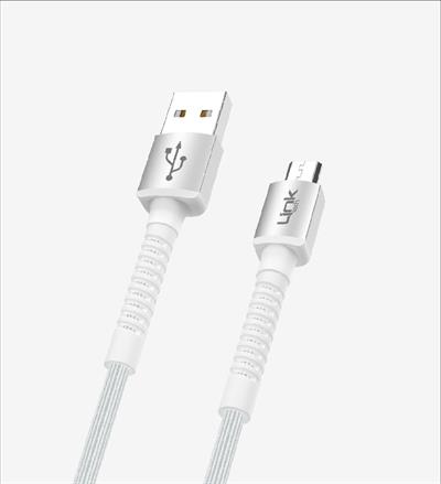 LinkTech K551 Safe & Fast 1m Örgülü Metal Başlı Micro USB Şarj Kablosu