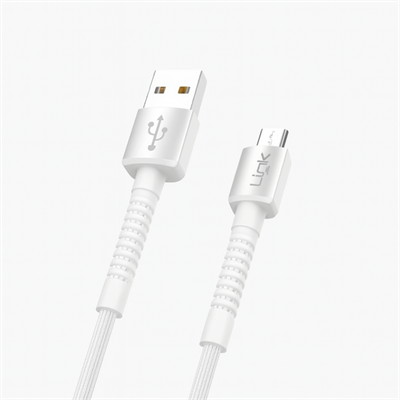 LinkTech K551 Safe & Fast 1m Örgülü Metal Başlı Micro USB Şarj Kablosu