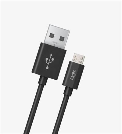 LinkTech K558 Strong 1m 2.4A Micro USB Şarj Kablosu Siyah
