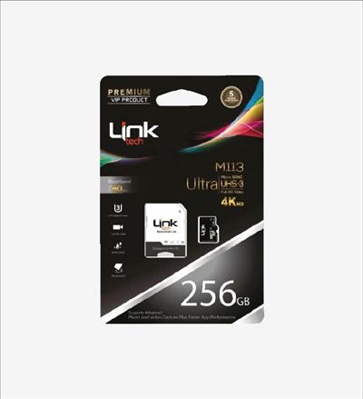LinkTech M113 Premium Mikro SD 4K Ultra 256 GB Hafıza Kartı
