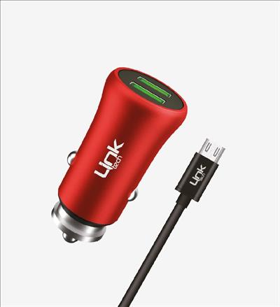 LinkTech M581 Metal Micro USB Araç Şarj Aleti 