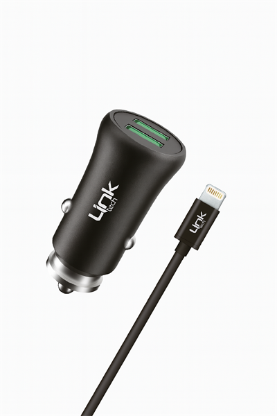 LinkTech M582 Metal Lightning USB Araç Şarj Aleti 