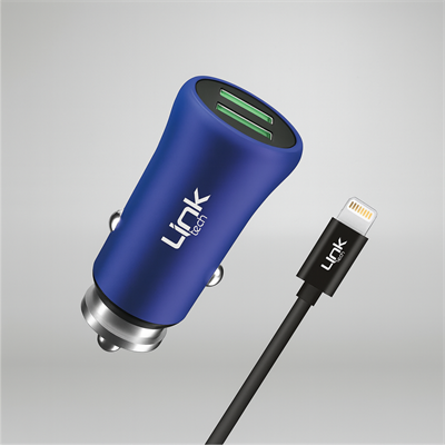 LinkTech M582 Metal Lightning USB Araç Şarj Aleti 