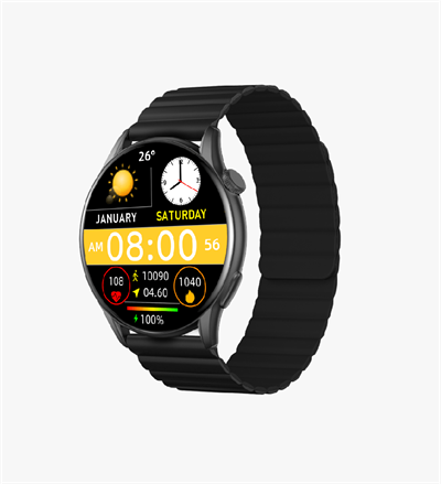 Linktech S104 Premium LT Watch 46mm Süper Amoled IP68 Suya Dayanıklı Akıllı Saat (TURUNCU SİYAH)