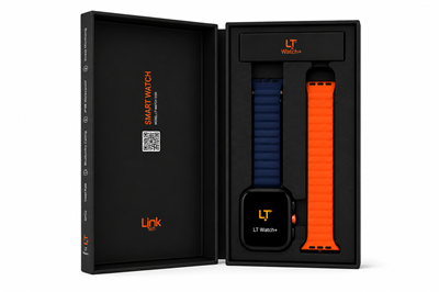 Linktech S105 Premium LT Watch 49mm Süper Amoled IP68 Suya Dayanıklı Akıllı Saat (MAVİ VE TURUNCU)
